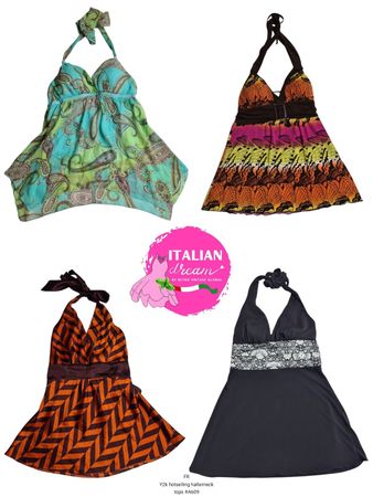 Y2K meistverkaufte Neckholder-Tops #A609