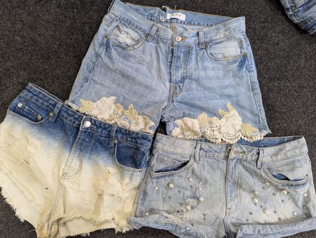 Denim Mini-, Mikro- & normale Shorts