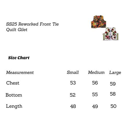 SS25 Upcycled Front Tie Quilt Gilet