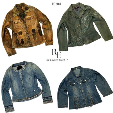 Y2K IT Girl Unique Denim Jackets (RE-948)