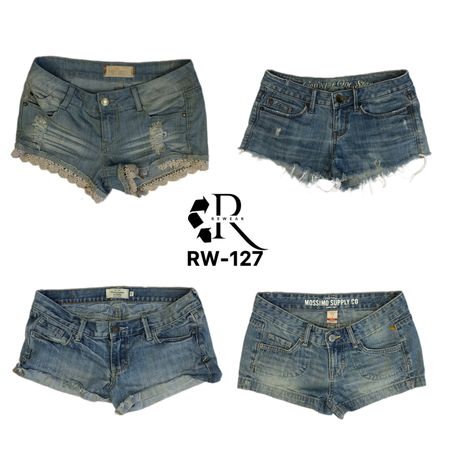 Y2K Retro Stil Denim Mikro Mini Shorts (RW-127)
