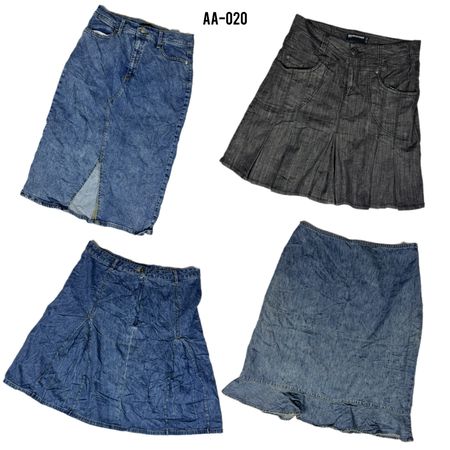 Faldas Midi de Denim de la Era Y2K Cyber Girl (AA-020)