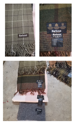 Barbour Wool Scarves 50 pieces/ Mufflers – Made in Scotland – Tartan, Check, Classic Winter Accessories