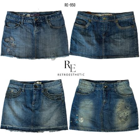 Y2K Britney Era Denim Mini Skirts (RE-950)