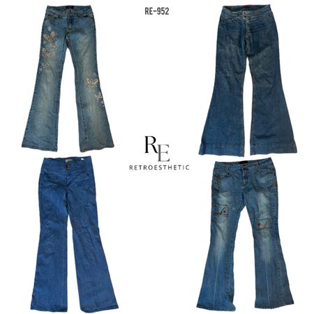 Y2K Unique Denim Jeans (RE-952)