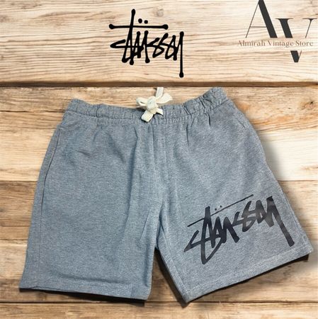 Stussy rework style gray shorts