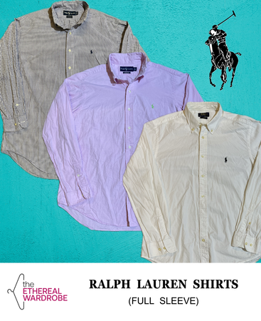 Ralph Lauren Shirts 10pcs Full Sleeve (RN: 1058)