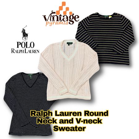 VP163 Ralph Lauren Pulls Col Rond et Col V