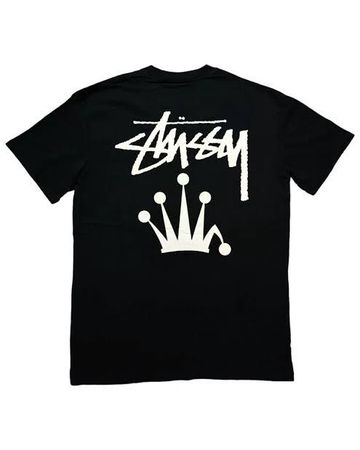 Stussy Rework Style Crown Black Tees 20 Pcs