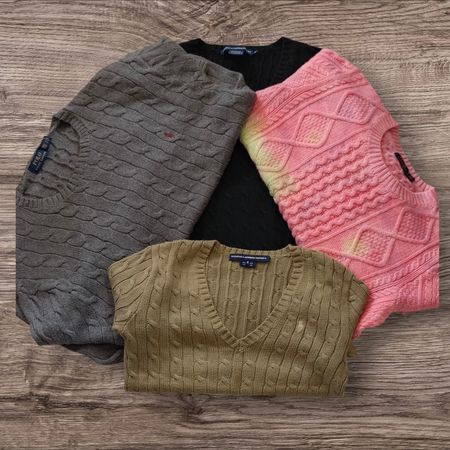 Pulls en maille torsadée Ralph Lauren 15 pièces