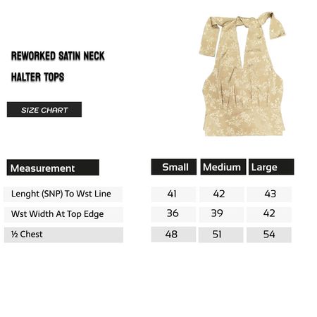 SS25 Reworked Satin Neck Halter Tops