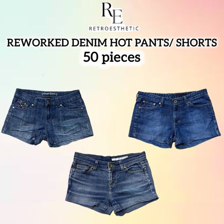 Upcycled Y2K Hot Pants/ Shorts (50 Stück)