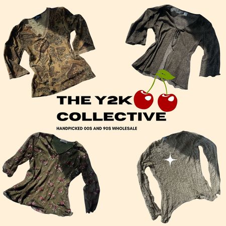 00s European Grunge Fairycore Mesh Tops Mix (TEC39)