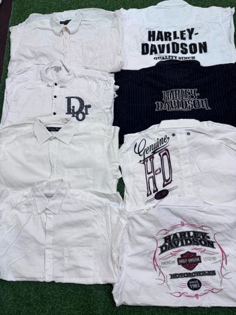 Harley Davidson and christian dior shirts 13 pieces