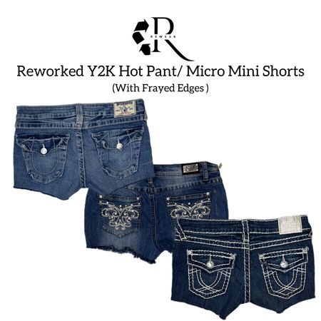 Upcycled Y2K Hot Pants/ Micro Mini Shorts (20 Pcs)