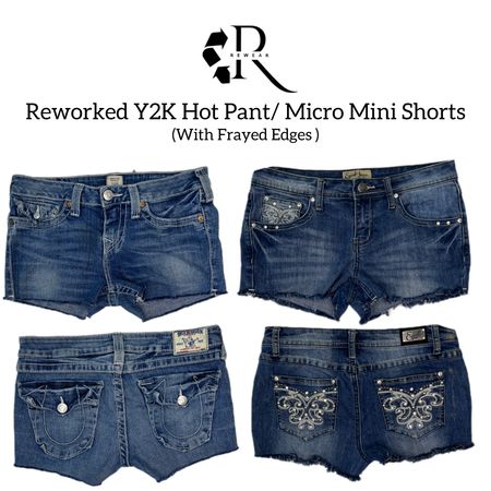 Upcycled Y2K Hot Pants/ Micro Mini Shorts (50 Pcs)
