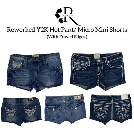 Upcycled Y2K Hot Pants/ Micro Mini Shorts (REPR)