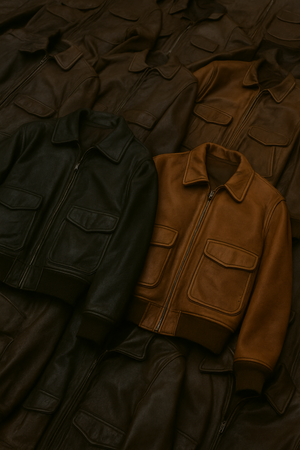 レザーボンバージャケット