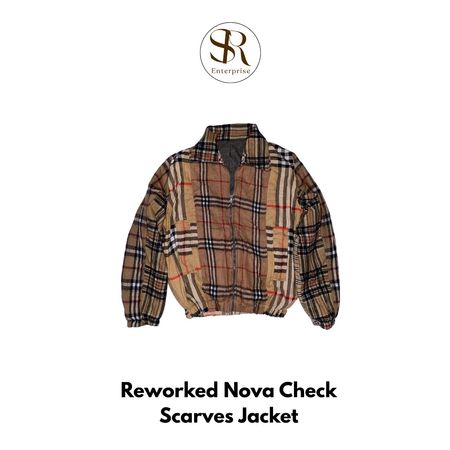 Upcycled Nova Check Scarves Jacket