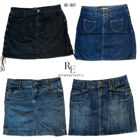 Y2K Britney Era Denim Midi Skirts (RE-1017)