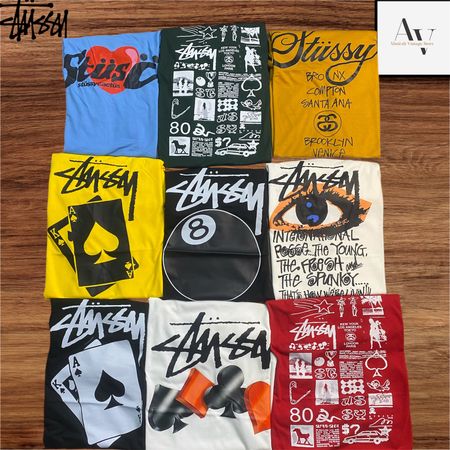 Stussy rework style Combo print T shirts