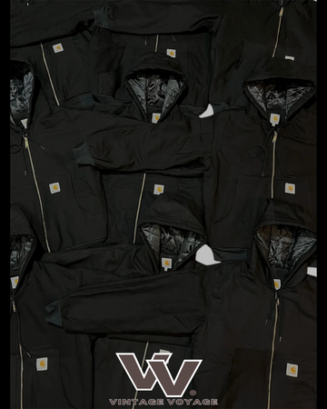 Carhartt Rework-Stil Schwarze Kapuzenjacken Mindestbestellmenge 25 Stück #6525