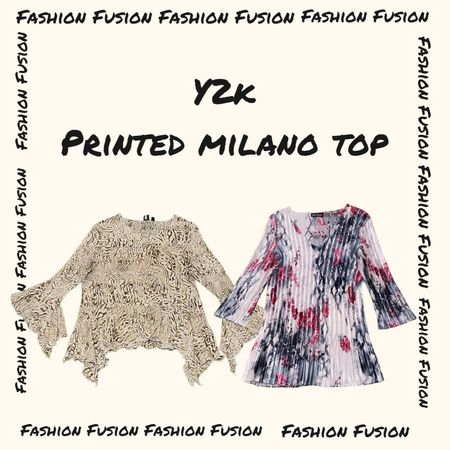 (DFF-880) Y2K mix printed Tops Casual