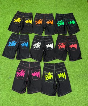 Rework style stussy denim jorts