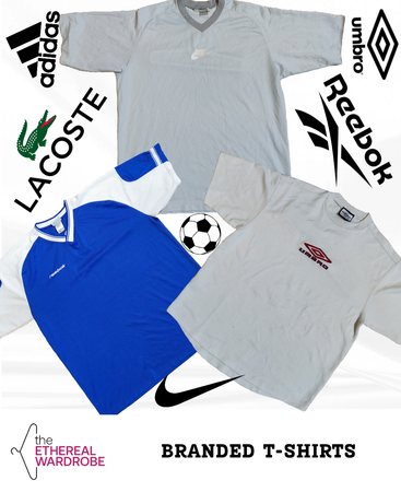 Branded T-shirts Including Nike, Adidas, Lacoste, Reebok and Umbro Bundle of 15 pcs (RN#1074)