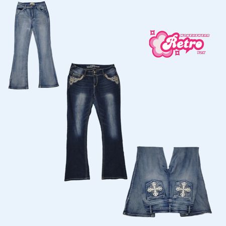 Y2k Embellished Flared Jeans (May-22)