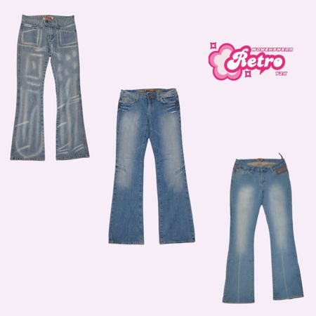 Y2k IT Girl Demim Flared Jeans (May-25)