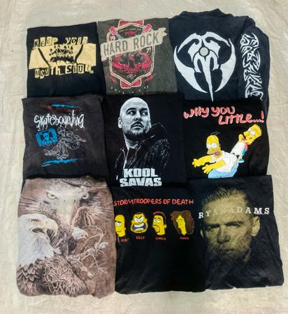 Musik und Vintage-gedruckte T-Shirts