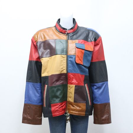 CV0009 Upcycled Leather Patch Jackets.