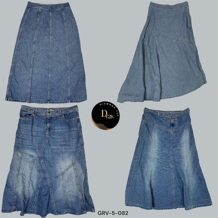 Light Blue Y2K Denim Maxi Skirt – Classic 2000s Vibe (GRV-5-082)