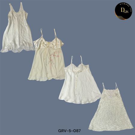 Elegant Y2K White Slip Dress – The Ultimate 2000s Essential (GRV-5-087)