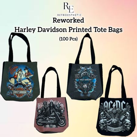 Upcycling Harley Davidson bedruckte T-Shirts Tragetaschen