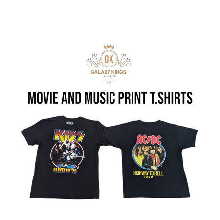 Movie And Music Printed T.shirts