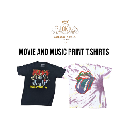 Movie And Music Print T.shirts
