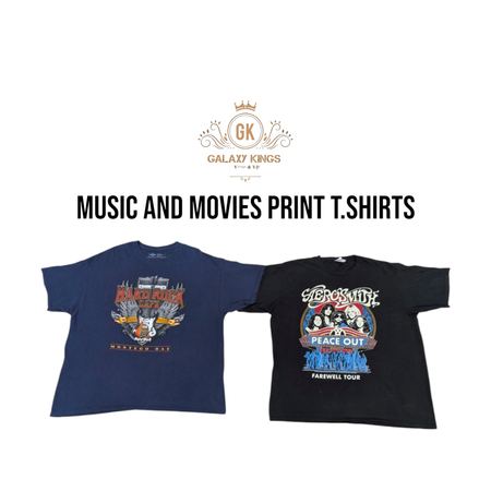 Movie And Music Print T.shirts