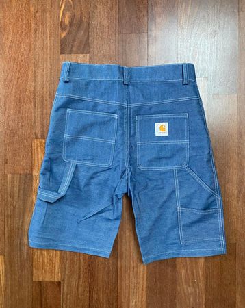 Carhartt Rework Style Denim Blue Shorts white Stitch 20 Pcs