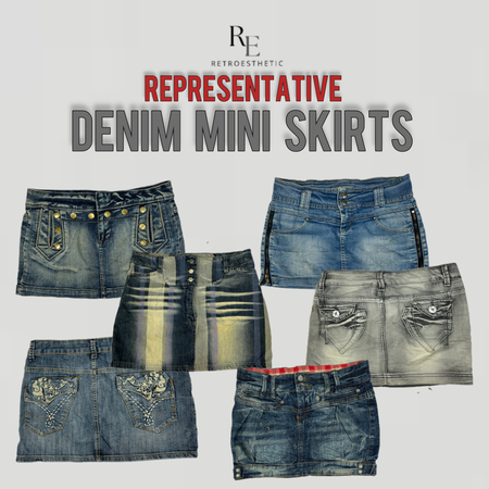 Y2K DENIM MINI SKIRTS (REPR)