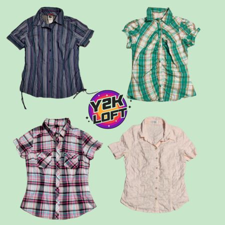 Y2K Office Core Short Sleeve Shirts