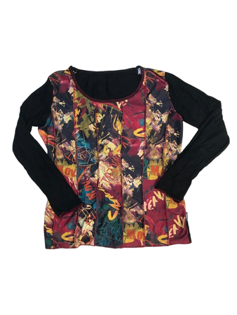 Long sleeves mesh top