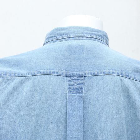 CV0051 Upcycled Denim Shirt With Flannel Patch.