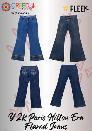 IQ0014 Y2k Paris Hilton Era Flared Jeans - 12 Pieces