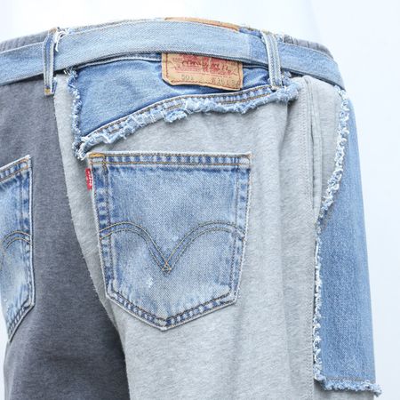 CR15420 Upcycled Branded Trousers With Denim Patch - 20 Pcs