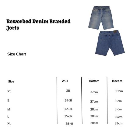 SS25 Upcycled Denim Branded Jorts