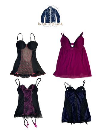 Lingerie et robes de slip au style Y2K et moderne.