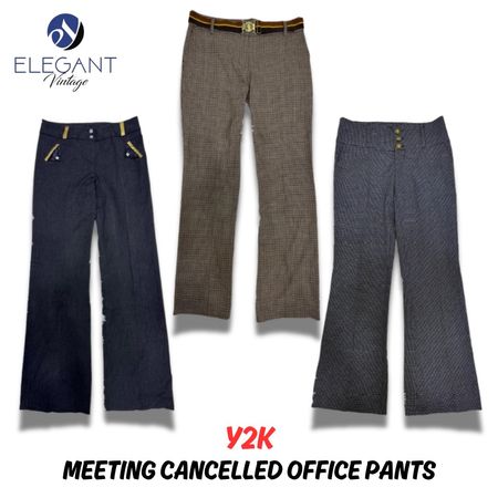 Y2K Meeting Cancelled Office Pants - 30 pieces - EV0383
