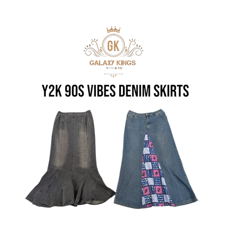 Gonne in denim con vibrazioni Y2k anni '90